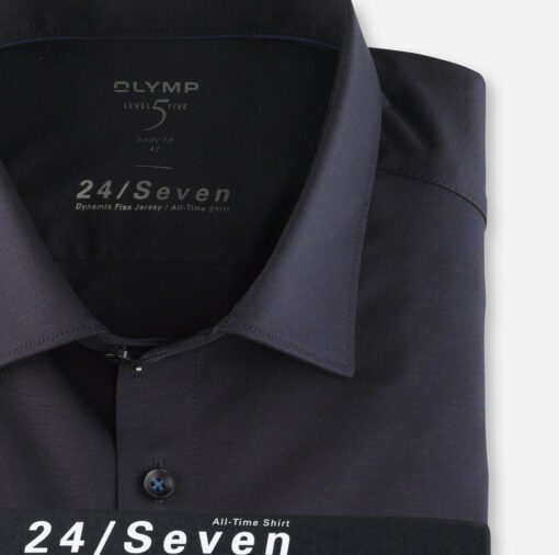 OLYMP Level Five 24/Seven Body Fit, Zakelijke Overhemd, New York Kent, Marineblauw