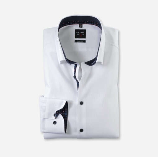 OLYMP Level Five Body Fit, Zakelijke Overhemd, Button-Under, Wit