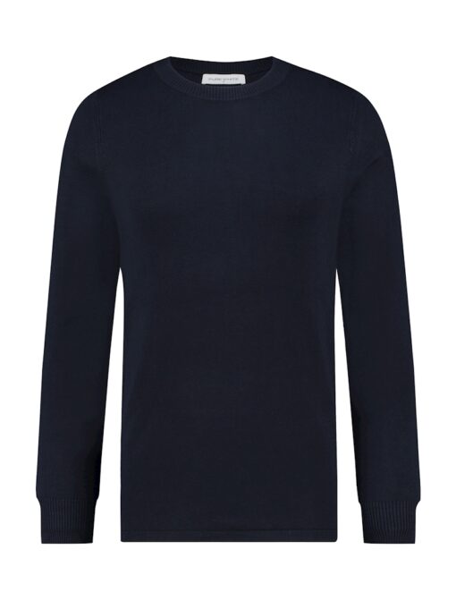 Purewhite Essential Knit Crewneck Navy