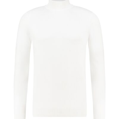 Purewhite Essential Knit Mockneck Off White