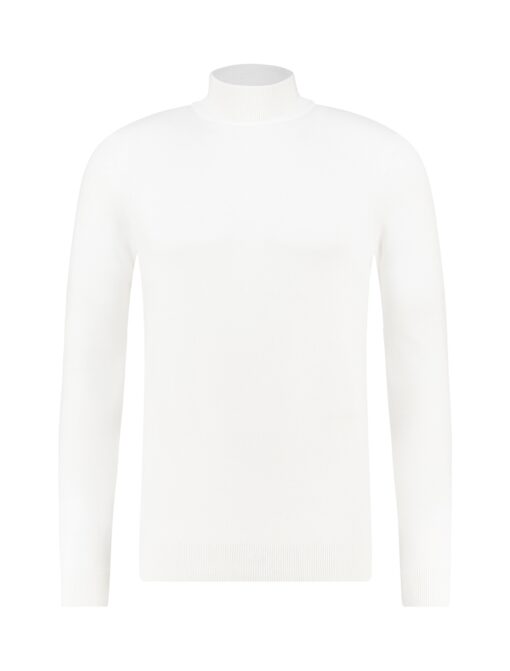 Purewhite Essential Knit Mockneck Off White