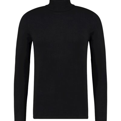 Purewhite Essential Knit Turtleneck Black