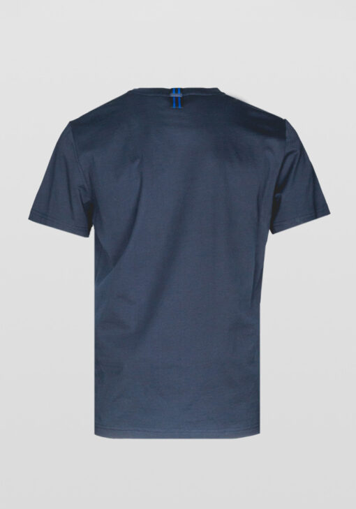 Antony Morato T-SHIRT VAN ZACHT KATOEN MET EEN RUBBER GECOAT LOGO DETAIL Blue Ink