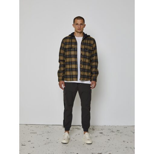 Just Junkies Overshirt Bezark Zwart/Geel Geruit