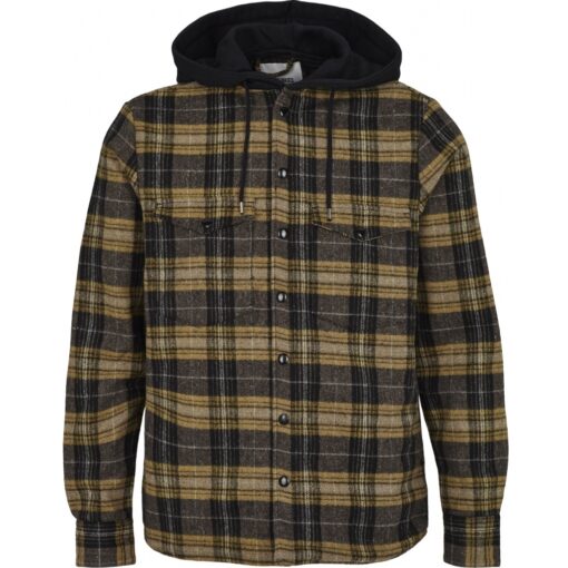 Just Junkies Overshirt Bezark Zwart/Geel Geruit