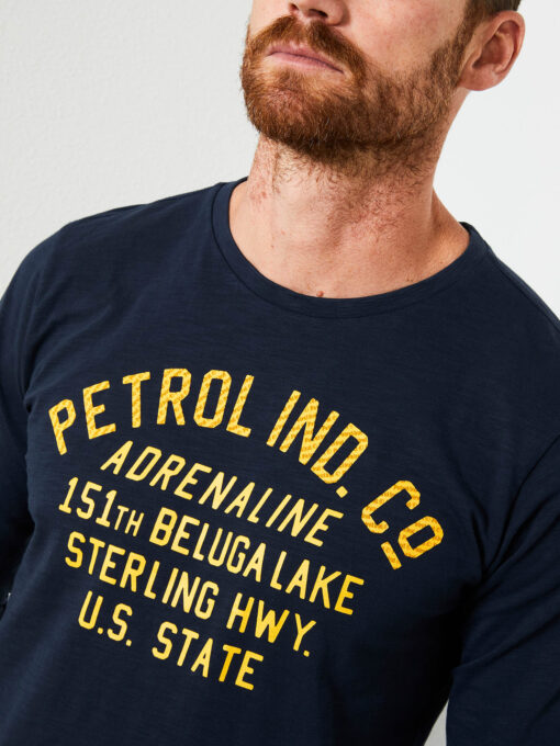 Petrol Industries Logoartwork longsleeve Deep Navy