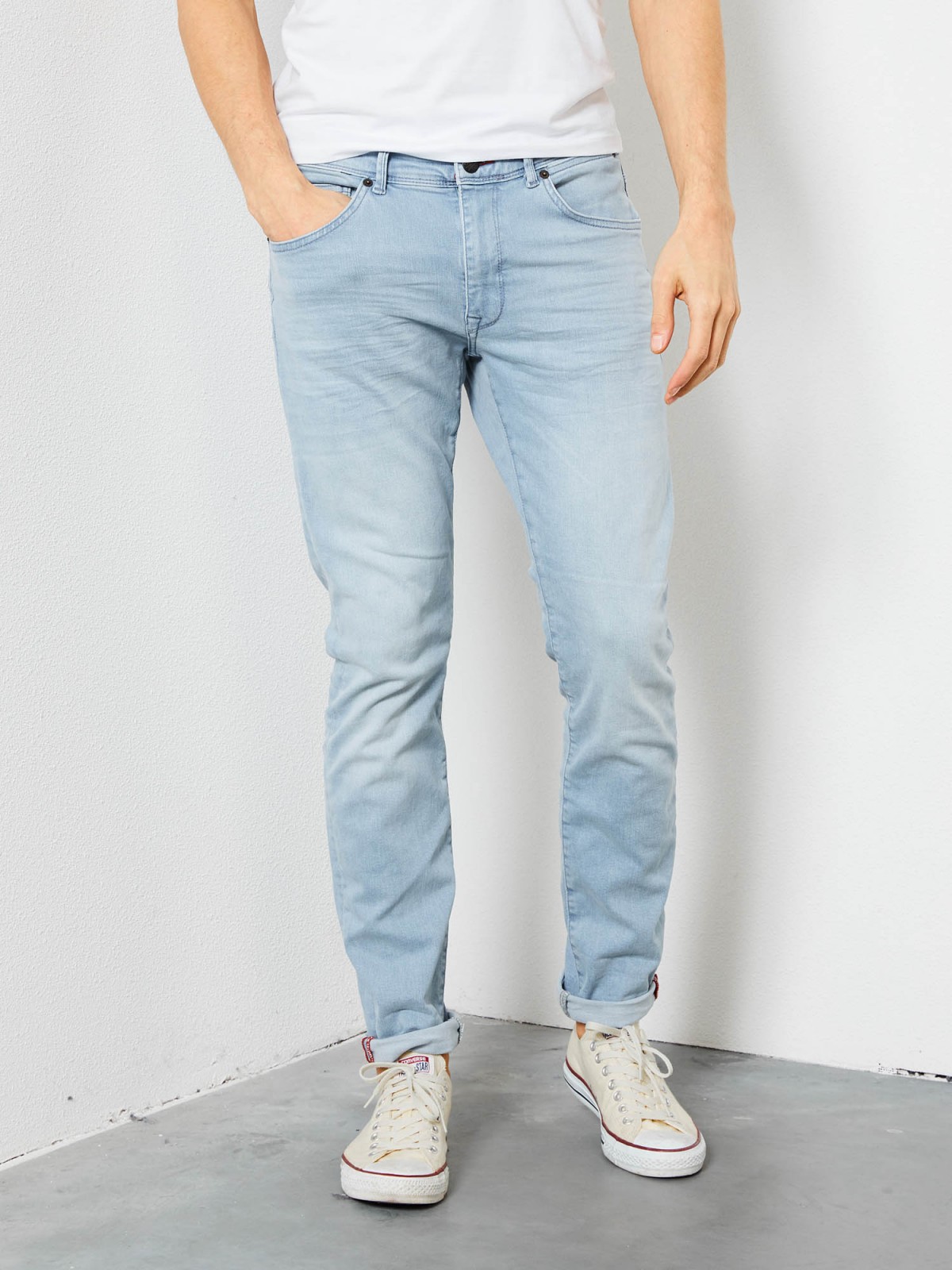 Bleached Industries Jeans - J Menswear Seaham Slim Style Petrol