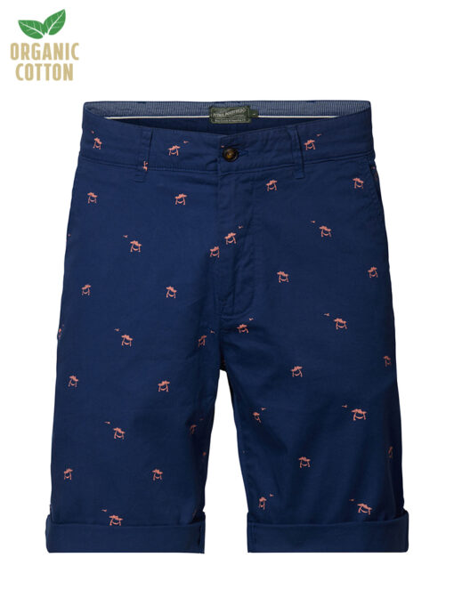 Petrol Industries Chino short van organisch katoen Petrol Blue