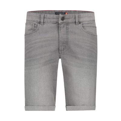 State of Art Denim short van stretch-katoen zilvergrijs