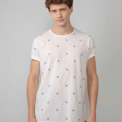 Petrol Industries Miniprint t-shirt Bright White