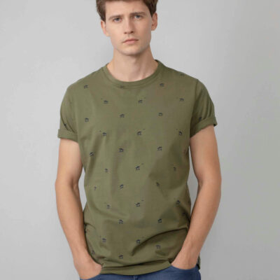 Petrol Industries Miniprint t-shirt Dusty army