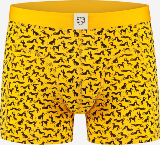 A-Dam Boxerbrief Dolf Hondenprint Geel