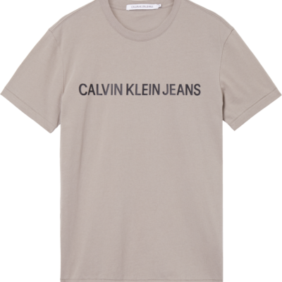 CALVIN KLEIN SLIM T-SHIRT MET LOGO Elephant Skin