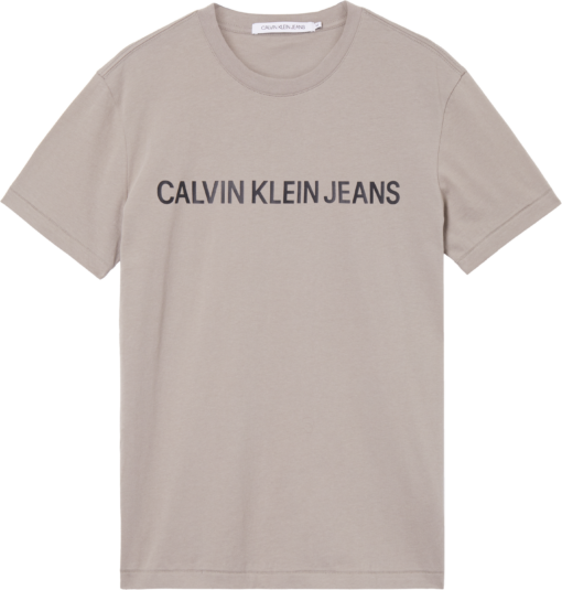 CALVIN KLEIN SLIM T-SHIRT MET LOGO Elephant Skin