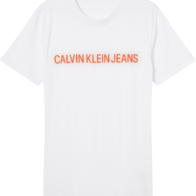 CALVIN KLEIN SLIM T-SHIRT MET LOGO Bright white