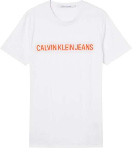 CALVIN KLEIN SLIM T-SHIRT MET LOGO Bright white