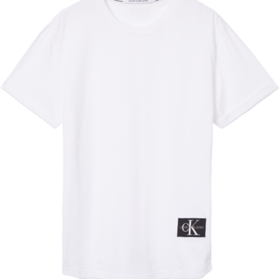 CALVIN KLEIN T-SHIRT MET EMBLEEM bright white