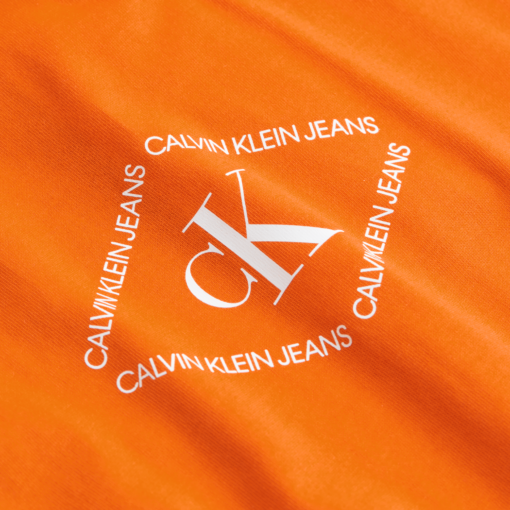 CALVIN KLEIN T-SHIRT MET LOGO Rusty orange