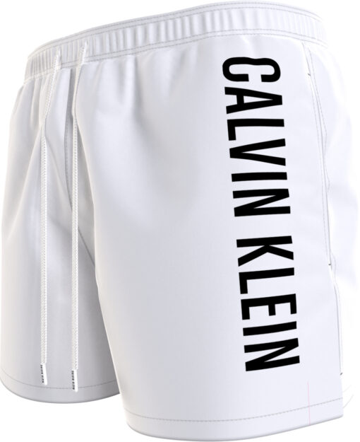 CALVIN KLEIN MEDIUM ZWEMSHORT MET TREKKOORD INTENSE POWER PVH CLASSIC WHITE