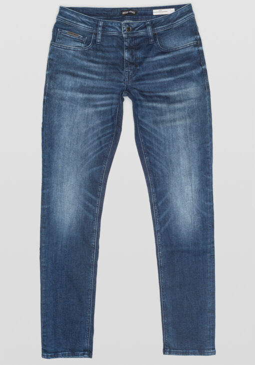 ANTONY MORARO TAPERED-FIT “OZZY” JEANS BLUE DENIM