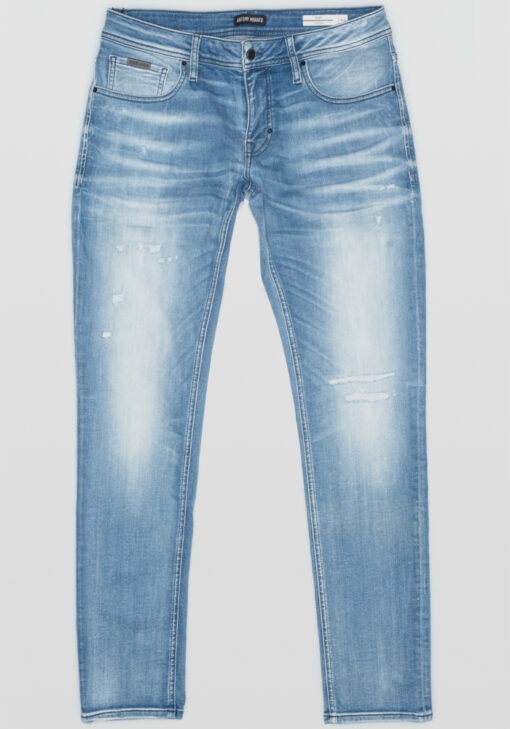 ANTONY MORARO TAPERED-FIT “OZZY” JEANS BLUE DENIM