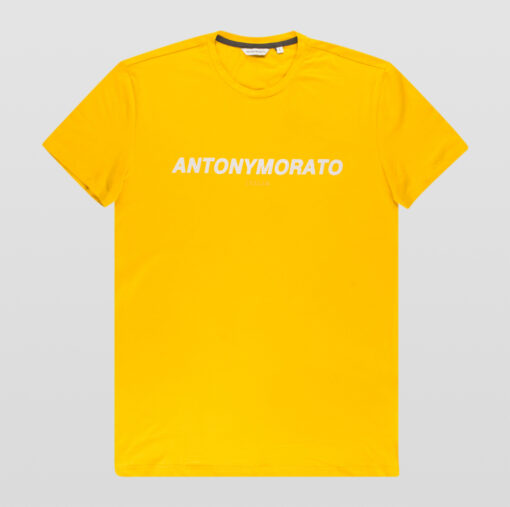 ANTONY MORATO T-SHIRT MET LOGOPRINT GOLD