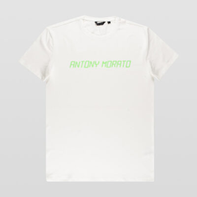 ANTONY MORATO SUPERSLANK T-SHIRT MET EEN RUBBEREN 3D-PRINT CREAM