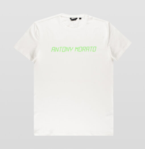 ANTONY MORATO SUPERSLANK T-SHIRT MET EEN RUBBEREN 3D-PRINT CREAM