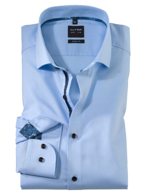 OLYMP Level Five Body Fit, Zakelijke Overhemd, Royal Kent, Bleu