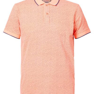 Petrol Industries Miniprint polo Fiery Coral