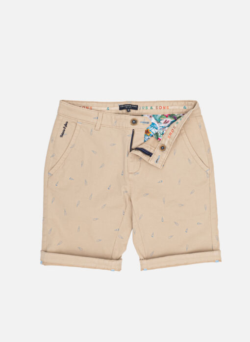 COLOURS & SONS SHORTS ICE CREAM PRINT BEIGE