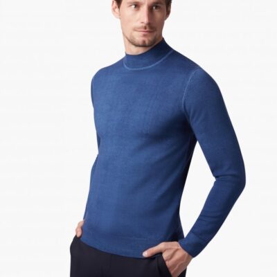 CAVALLARO NAPOLI TURTOLO PULLOVER INDIGO BLAUW