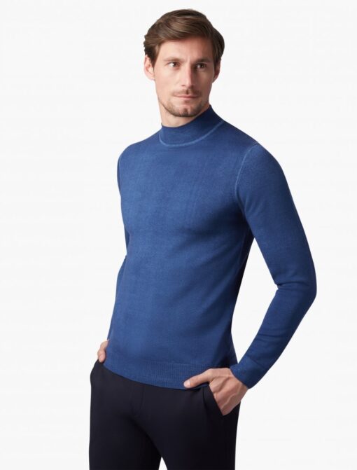 CAVALLARO NAPOLI TURTOLO PULLOVER INDIGO BLAUW