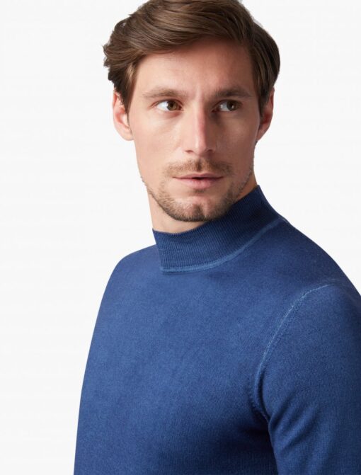 CAVALLARO NAPOLI TURTOLO PULLOVER INDIGO BLAUW