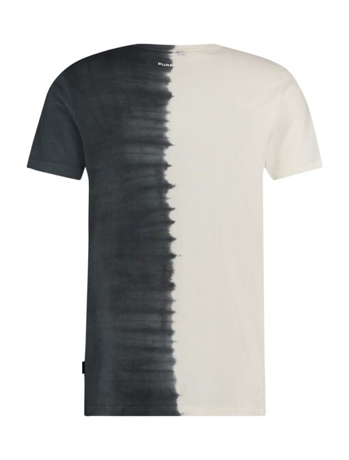 Purewhite Grungy Dip Dyed T-shirt Off White / Navy Blue