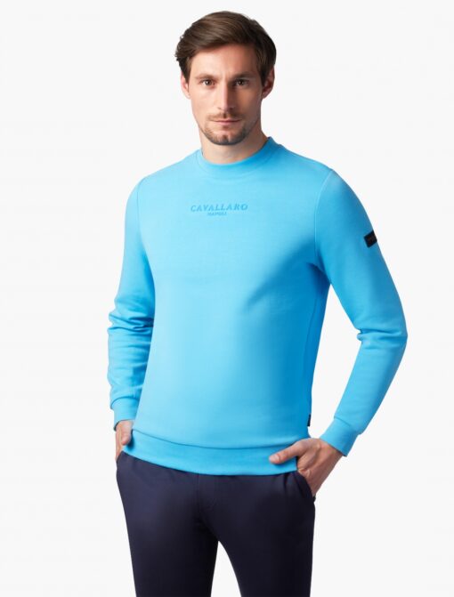 CAVALLARO NAPOLI VALLONE SWEAT HELDERBLAUW