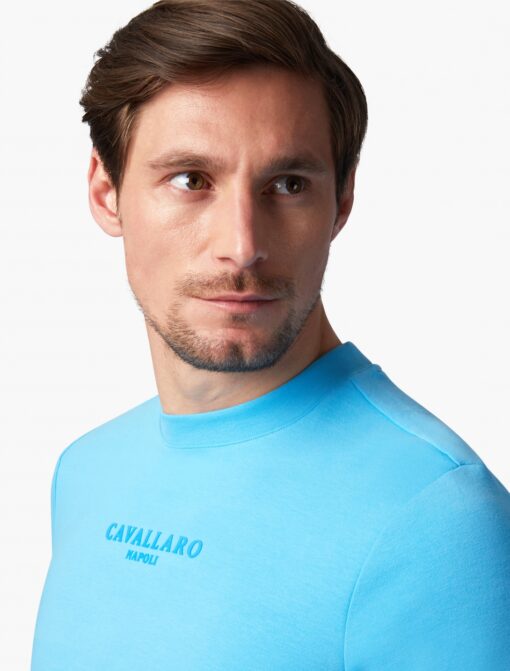 CAVALLARO NAPOLI VALLONE SWEAT HELDERBLAUW