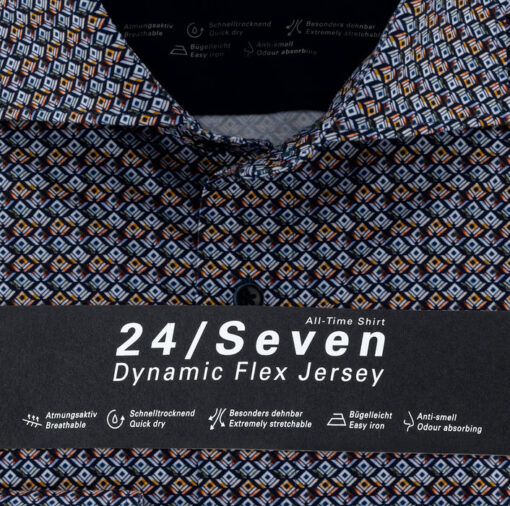 OLYMP Luxor 24/Seven Modern Fit, Zakelijke Overhemd, Kent, Sienna