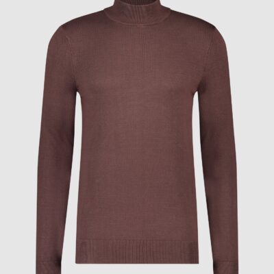 Purewhite Essential Knit Mockneck Brown