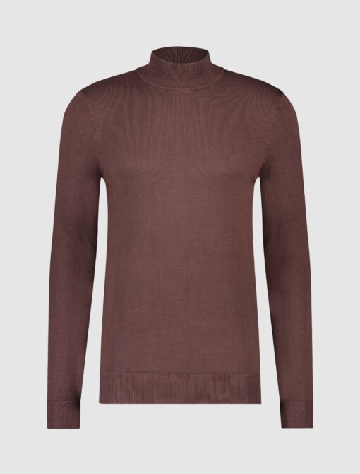 Purewhite Essential Knit Mockneck Brown