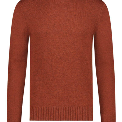 STATE OF ART Trui van een lamswol-mix met turtleneck brique uni