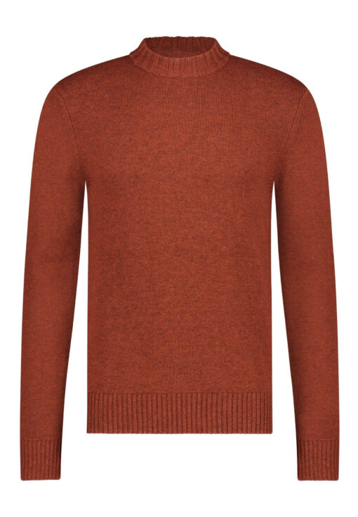 STATE OF ART Trui van een lamswol-mix met turtleneck brique uni