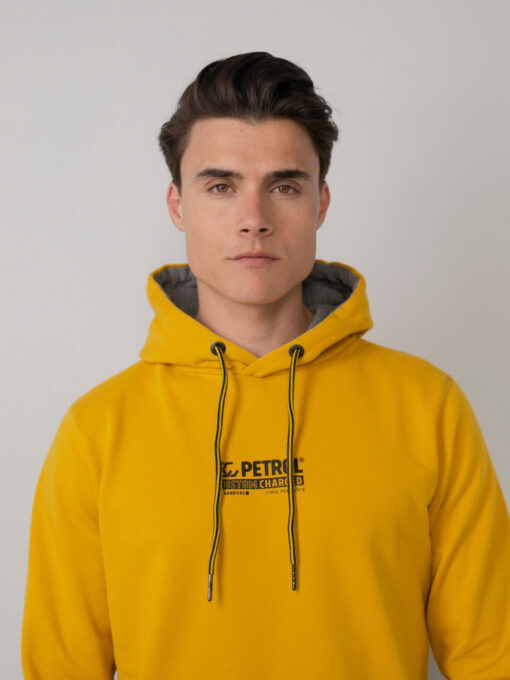 Petrol Industries Hoodie met logo artwork Antique Yellow