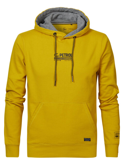 Petrol Industries Hoodie met logo artwork Antique Yellow