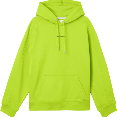 CALVIN KLEIN RELAXED HOODIE MET LOGO ACID LIME