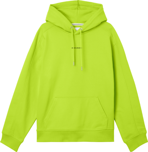 CALVIN KLEIN RELAXED HOODIE MET LOGO ACID LIME