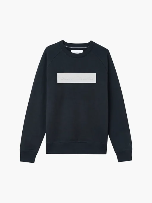 CALVIN KLEIN SWEATSHIRT MET LOGO IN RELIËF CK BLACK