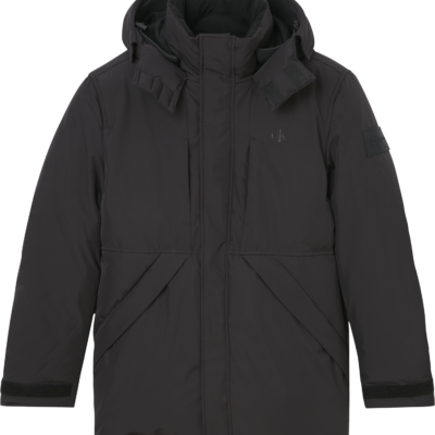 CALVIN KLEIN TECHNISCHE GEWATTEERDE PARKAJAS CK BLACK