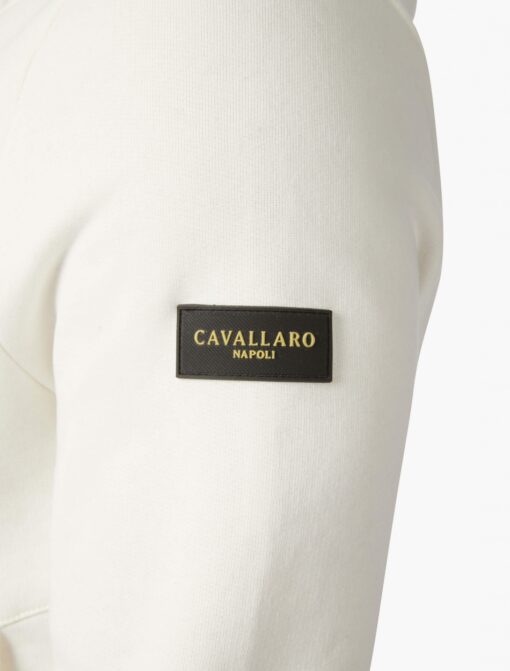 CAVALLARO NAPOLI COMPHO HALF ZIP HOODIE OFF WHITE