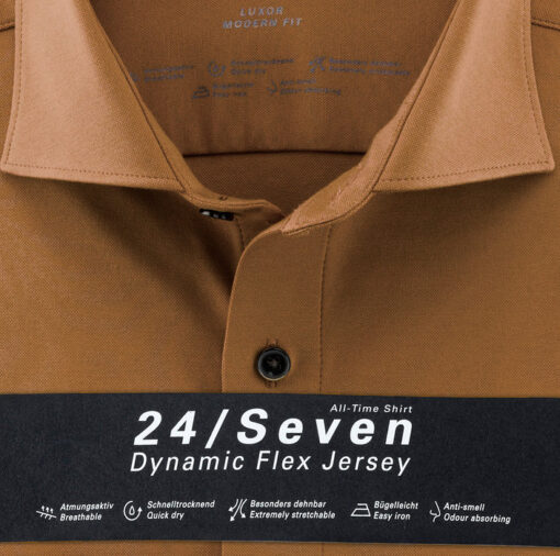 OLYMP Luxor 24/Seven Modern Fit, Zakelijke Overhemd, Kent, Mais